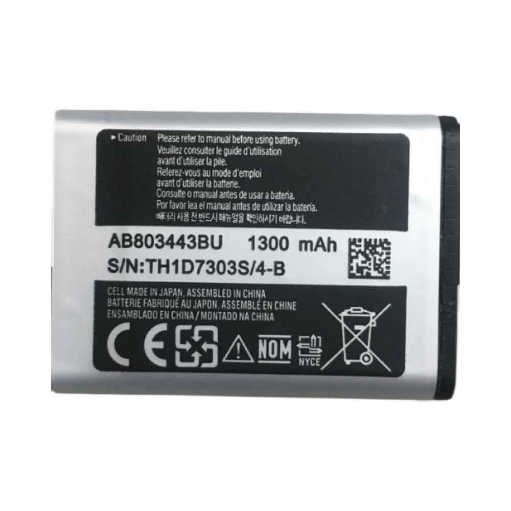 Batterie pour 1300mAh 3.7V AB803443BU
